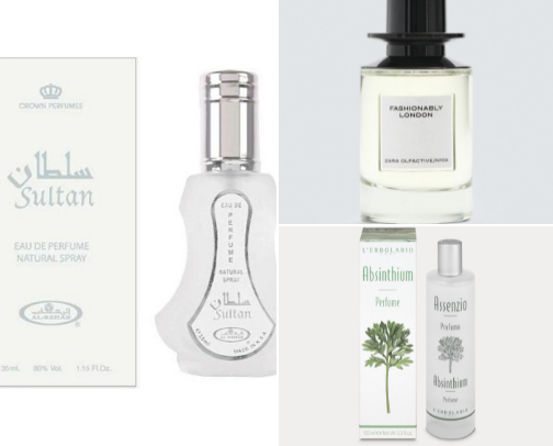 My recommendation list of crystal-clean, frosty, snow-like perfumes❄️☃️. cover photo collage