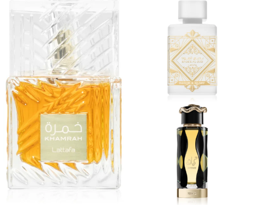 Lattafa Arab perfumes that justify the hype 💜 cover photo collage