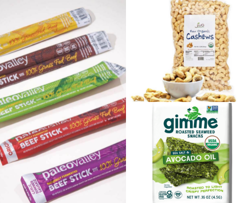 Healthy snacks cover photo collage