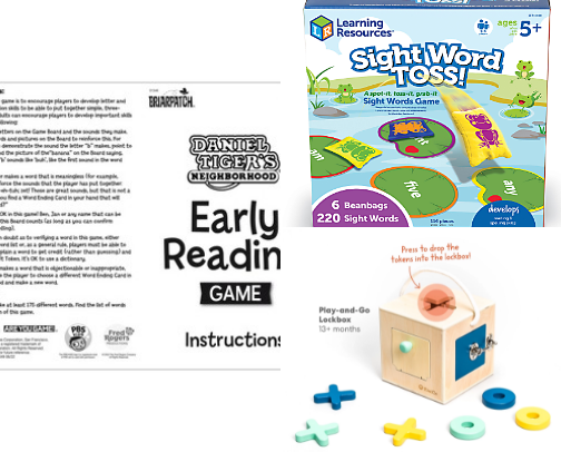 Learning tools for active, manipulative loving, and sensory seeking Kindergarten & early elementary homeschoolers! cover photo collage