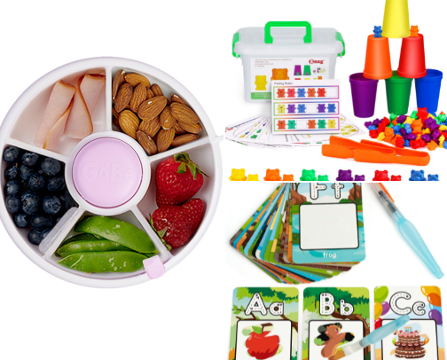 Toddler eating things! Snack containers, cups, accessories!! cover photo collage