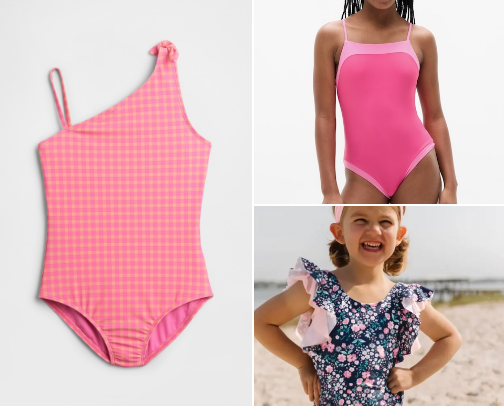 Girls One Piece Swimsuits cover photo collage