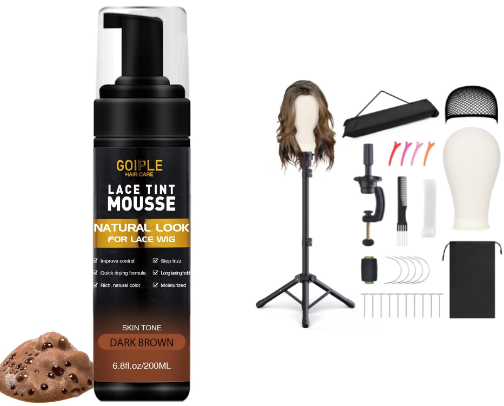 My wig essential tools for a perfect wig installation. cover photo collage