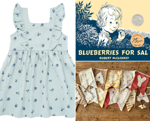 A Blueberries for Sal Birthday cover photo collage