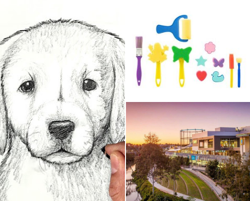 Art, Kids Health & Parents Survival cover photo collage