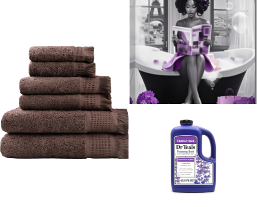 Self-Care Bubble Bath Bombshell Beauty Basics cover photo collage