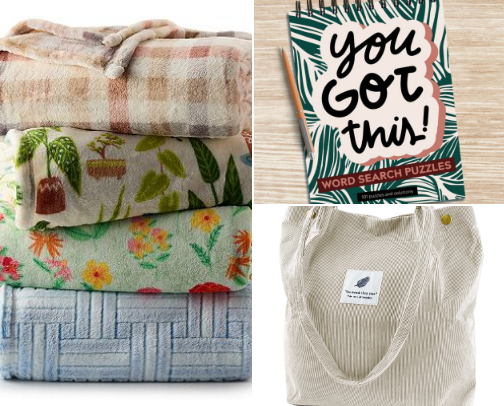 100+ Gifts and thoughtful items to add to Comfort & Care Kits For Cancer Patients of all ages cover photo collage