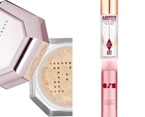Setting spray & powder combo if you don’t want your makeup to move! cover photo collage