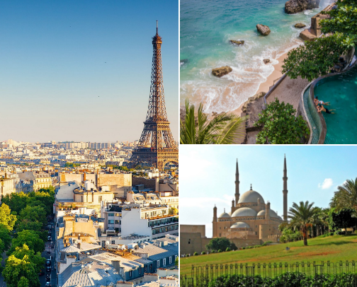 dream vacation spots🏝️🌊 cover photo collage