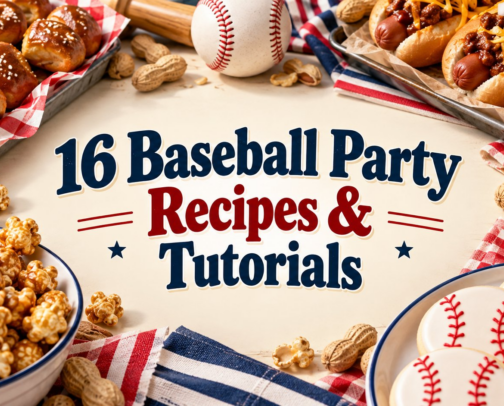 16 Baseball Party Recipes & Tutorials cover photo collage