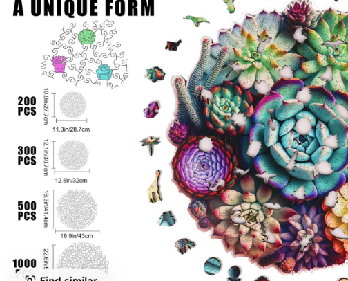 Wooden Unique Puzzles cover photo collage