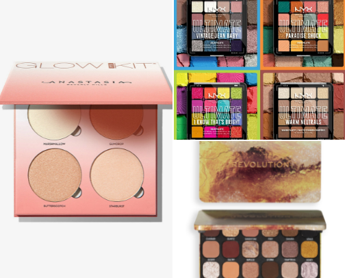 Make up pallets🌸 cover photo collage