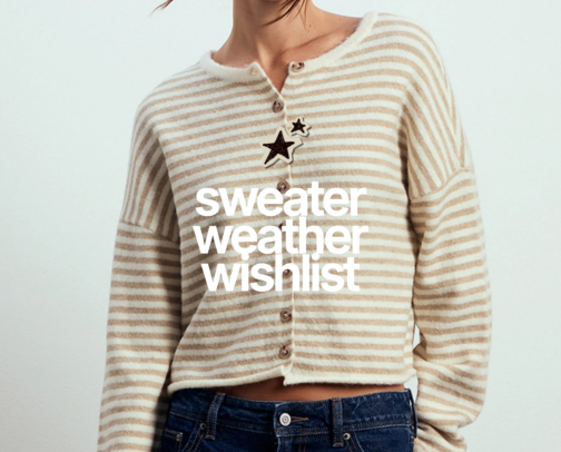 sweater weather wishlist 🤎 🍂 ✨ cover photo collage