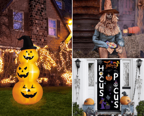 Halloween decorations cover photo collage