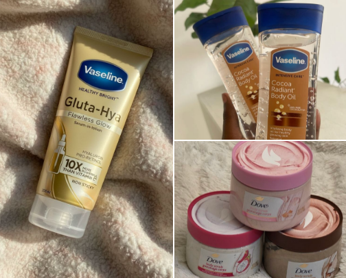 bodycare recos ✨🤌🏻 cover photo collage