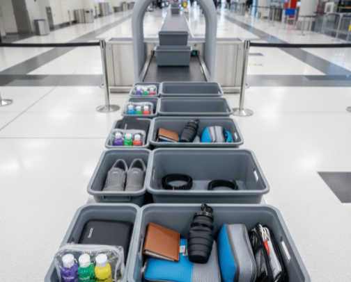 Airport Security Speed Run: 20 TSA-Approved Travel Essentials cover photo collage