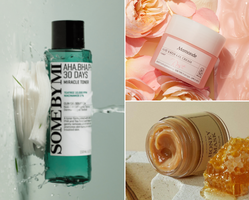 Favourite Korean skincare products cover photo collage