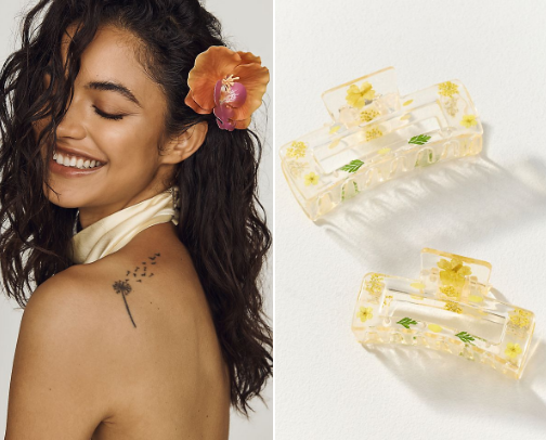 Summer hair accesories cover photo collage