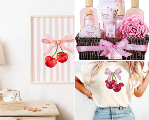 Cherry Aesthetic Finds cover photo collage