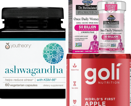 Vitamins and supplements cover photo collage