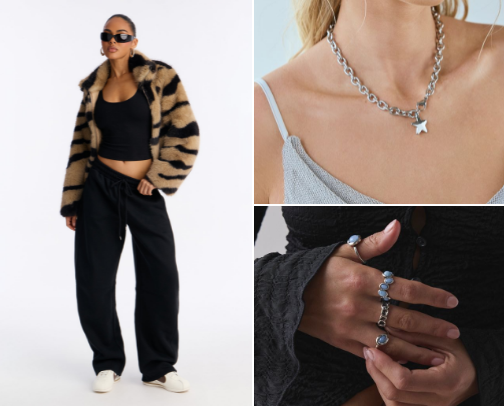 cool outfits, little accessories, and impulsive purchases cover photo collage