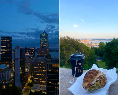 Scenic Views & Local Chews.  Washington Never Misses 🌲 cover photo collage