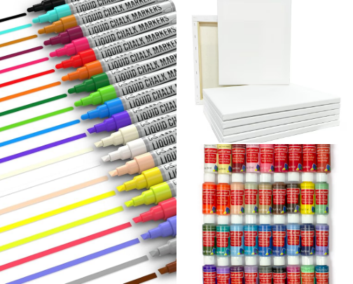 Kids art supplies cover photo collage