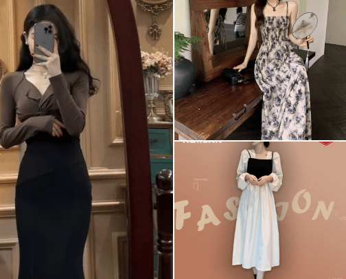 Dress New Twisted Top Slit Fishtail Style cover photo collage