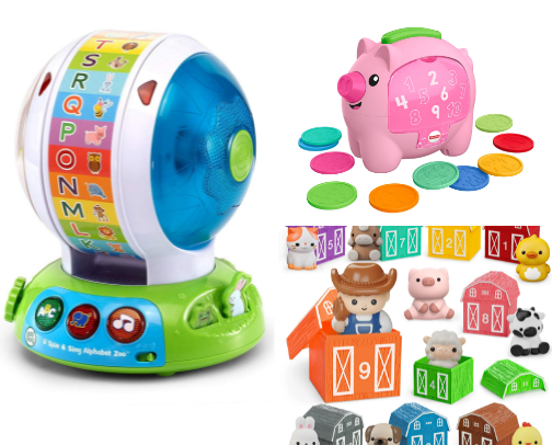 Pediatric OT toy recommendations: 6-12 months cover photo collage