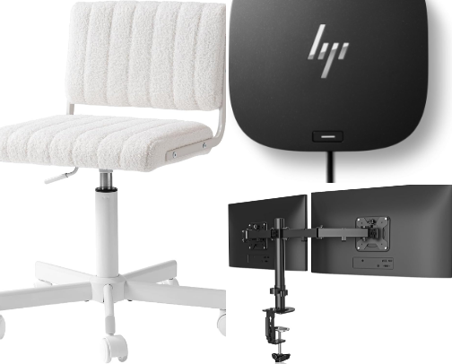 Home office must haves! cover photo collage