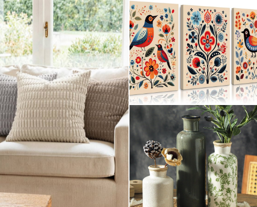 Scandi style home decor essensials cover photo collage