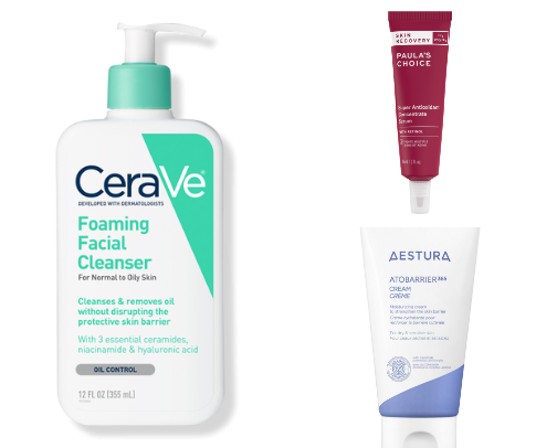 Sensitive and acne prone skin cover photo collage