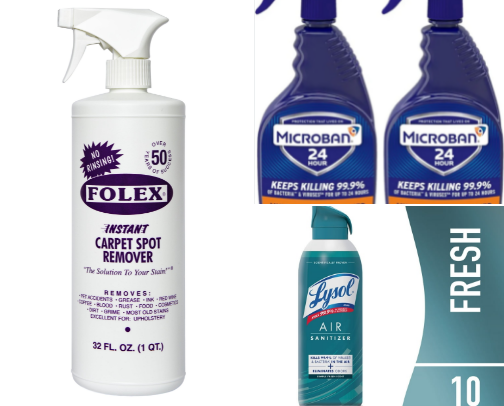 Household Cleaning Supplies cover photo collage