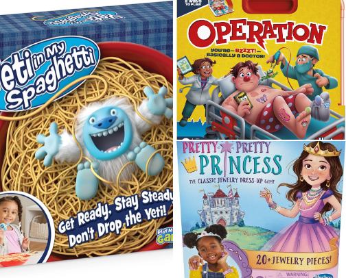Games to amuse ages 3 -10. cover photo collage