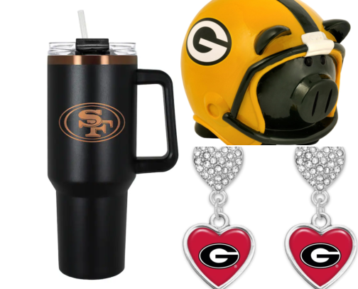 25+ Daily Finds- OFFICIAL PRO AND COLLEGE GEAR, WEARABLES, COLLECTIBLES AND MORE SPORTS THEMED FINDS- CHECK OUT THE INDIVIUAL COLLECTIONS! cover photo collage