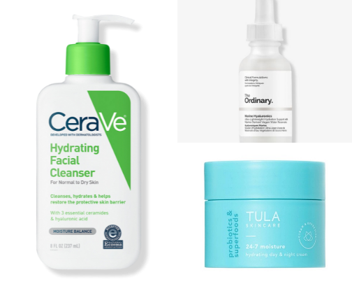 Easy skincare routine for dry skin! cover photo collage