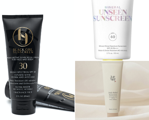 15 Best Sunscreens with No White Cast for People of Color – Dark Skin Friendly 2026 cover photo collage