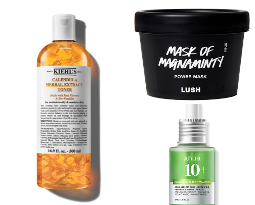 skincare products for dehydrated oily skin 🧖🏻‍♀️🫧🧴💕 cover photo collage