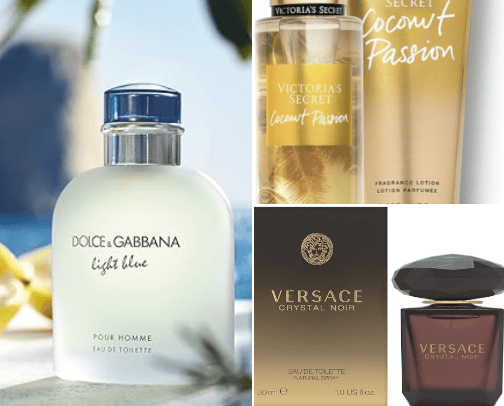 Perfumes & Body mists cover photo collage