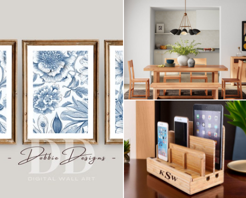 Beed room furniture And Wall decor cover photo collage