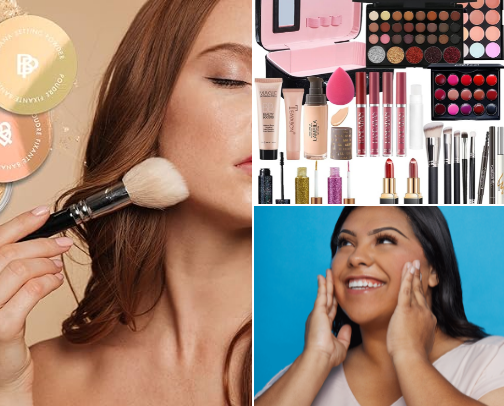 Make-up for every Occasion.   Best skin Care Products to care for you. cover photo collage