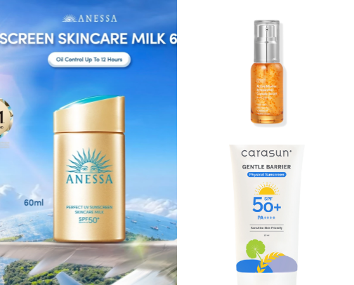 Skincare products for healthy skin!✨ cover photo collage
