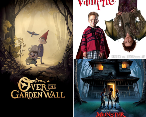 Kid friendly spooky movies cover photo collage