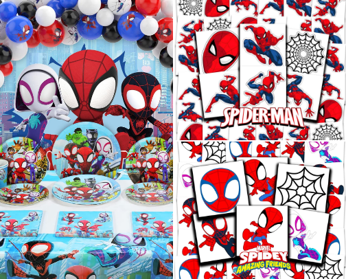 Spider-Man Temporary Tattoos cover photo collage