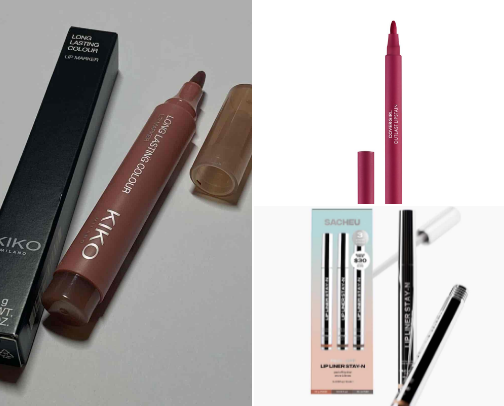 my favorite unique lip liners 💌 cover photo collage