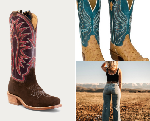 Western Fashion👢👗 cover photo collage