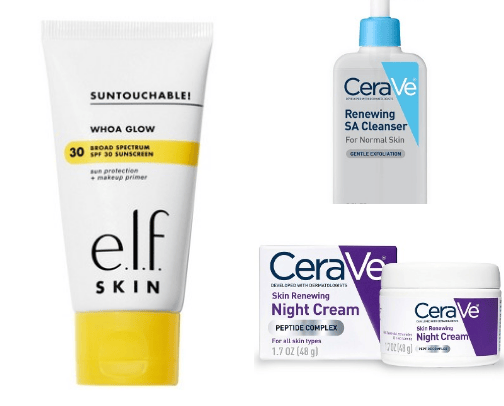 makeup and skincare recs cover photo collage