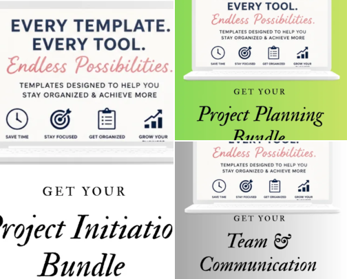 Business Project Planning & Management Bundle (2026 cover photo collage