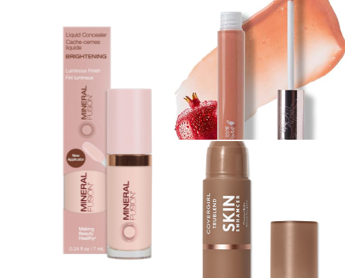 Natural clean ingredient make up cover photo collage