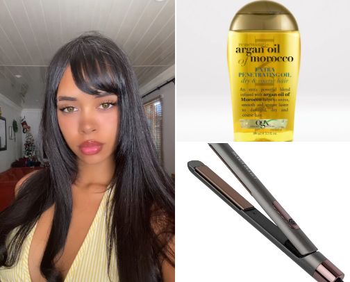 Affordable Hair Routine for Shiny, Healthy Hair and Hair Growth 💖 (Soft Girl Blowout)💛 cover photo collage